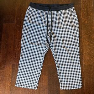 Draper James Kids' Black and White Checkered Joggers